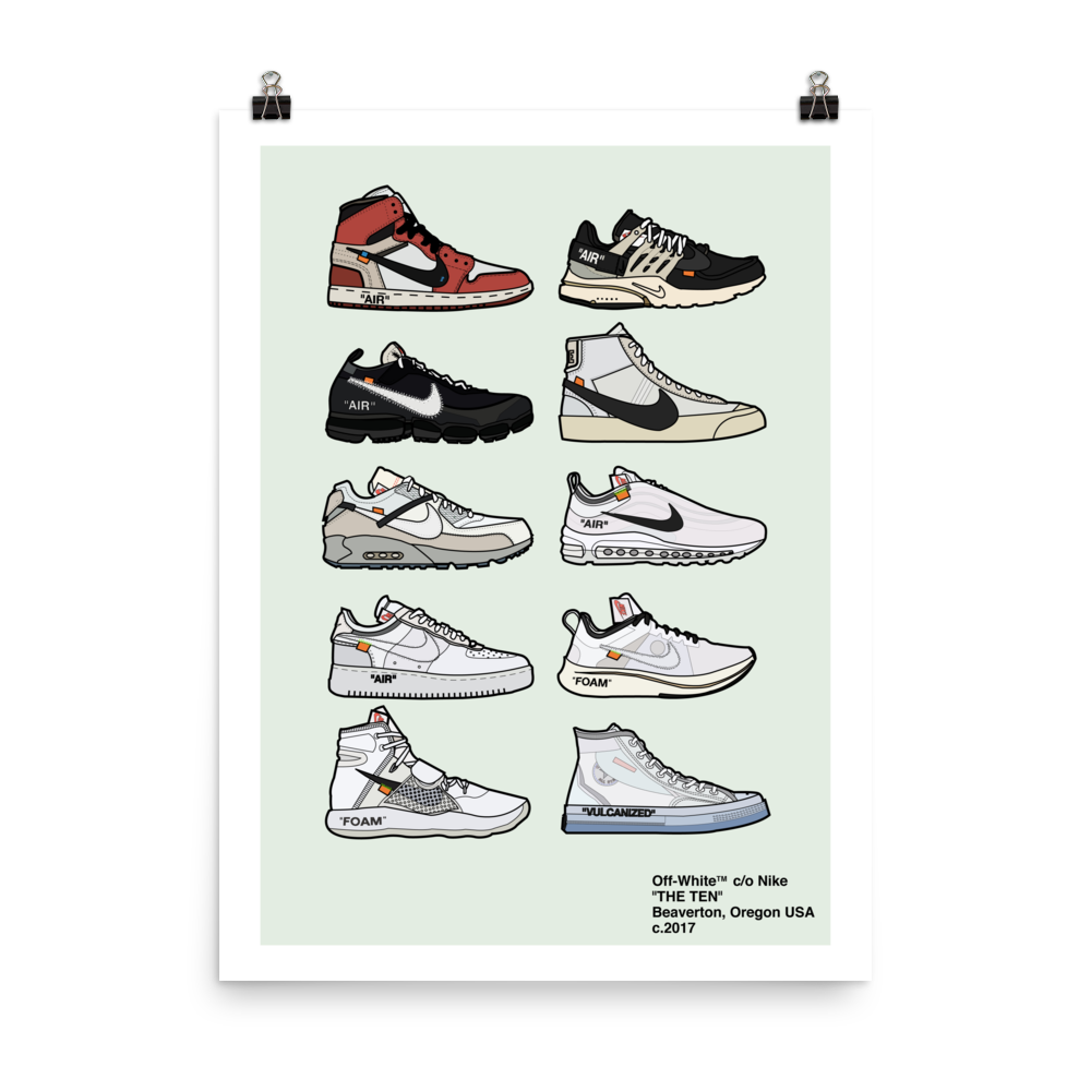 Supreme x LV Pattern Poster, Hypebeast Poster Sneaker Art