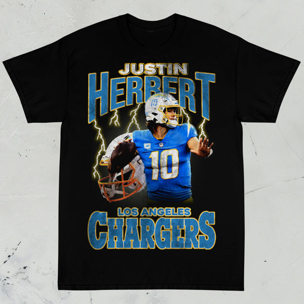 Justin Herbert Vintage Bootleg Style Los Angeles Chargers T-Shirt