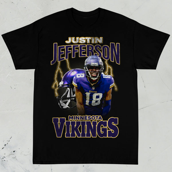 Justin Jefferson Shirt 90s Vintage Graphic Minnesota Football Shirt