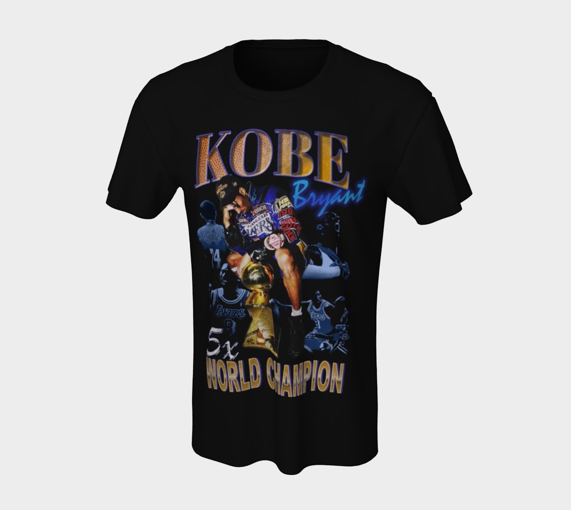 Vintage Kobe Bryant Mamba NBA Los Angeles Lakers Champion Bootleg Rap Small Shirt